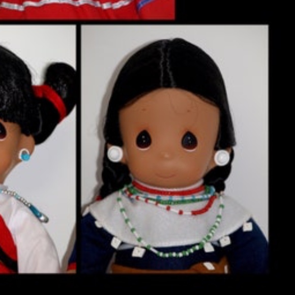 Precious Moments Native American Indians Collection Dolls, hangtag PM doll stand - Picture 3 of 7